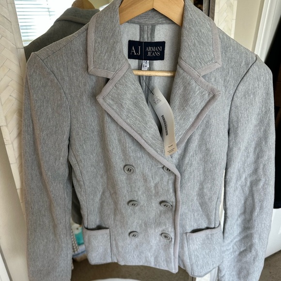 Armani Jeans Women's Classic Gray Blazer - Picture 2 of 7